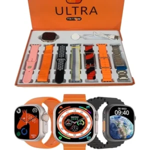 Smart Watch 8 Ultra 7 In 1 Akıllı Saat 7 Kordonlu Takvim Spor Whatsapp Menülü